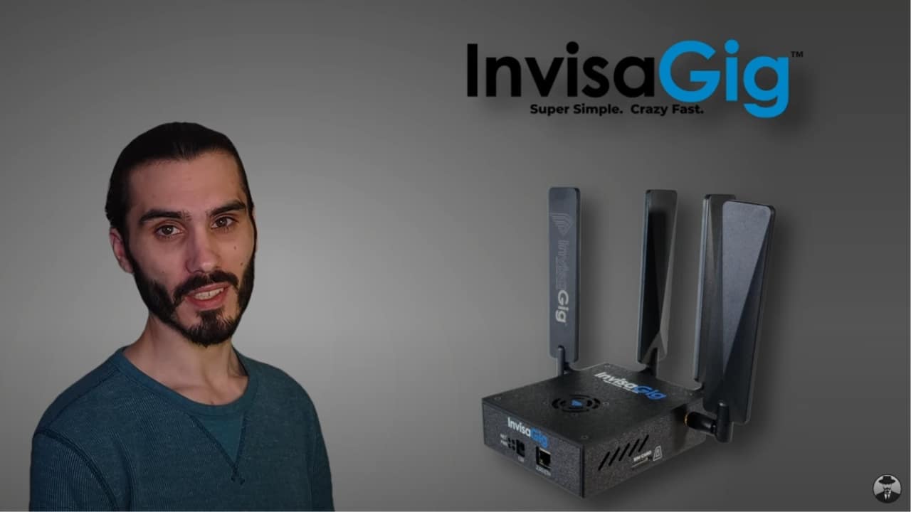 Thumbnail image for Youtube video from AgentTekkk, showing the host and the InvisaGig product