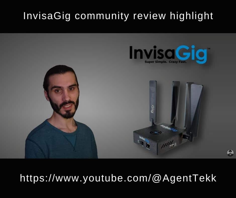 Thumbnail image for Youtube video from AgentTekkk, showing the host and the InvisaGig product featuring an InvisaGig review.